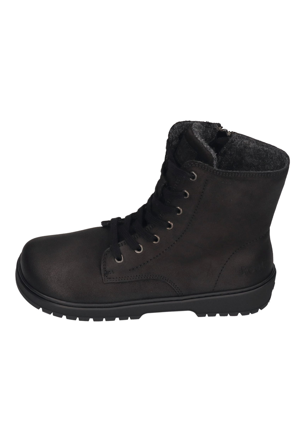 KOEL Damen gefütterte Barefoot Schnürboots GALYON FELT black