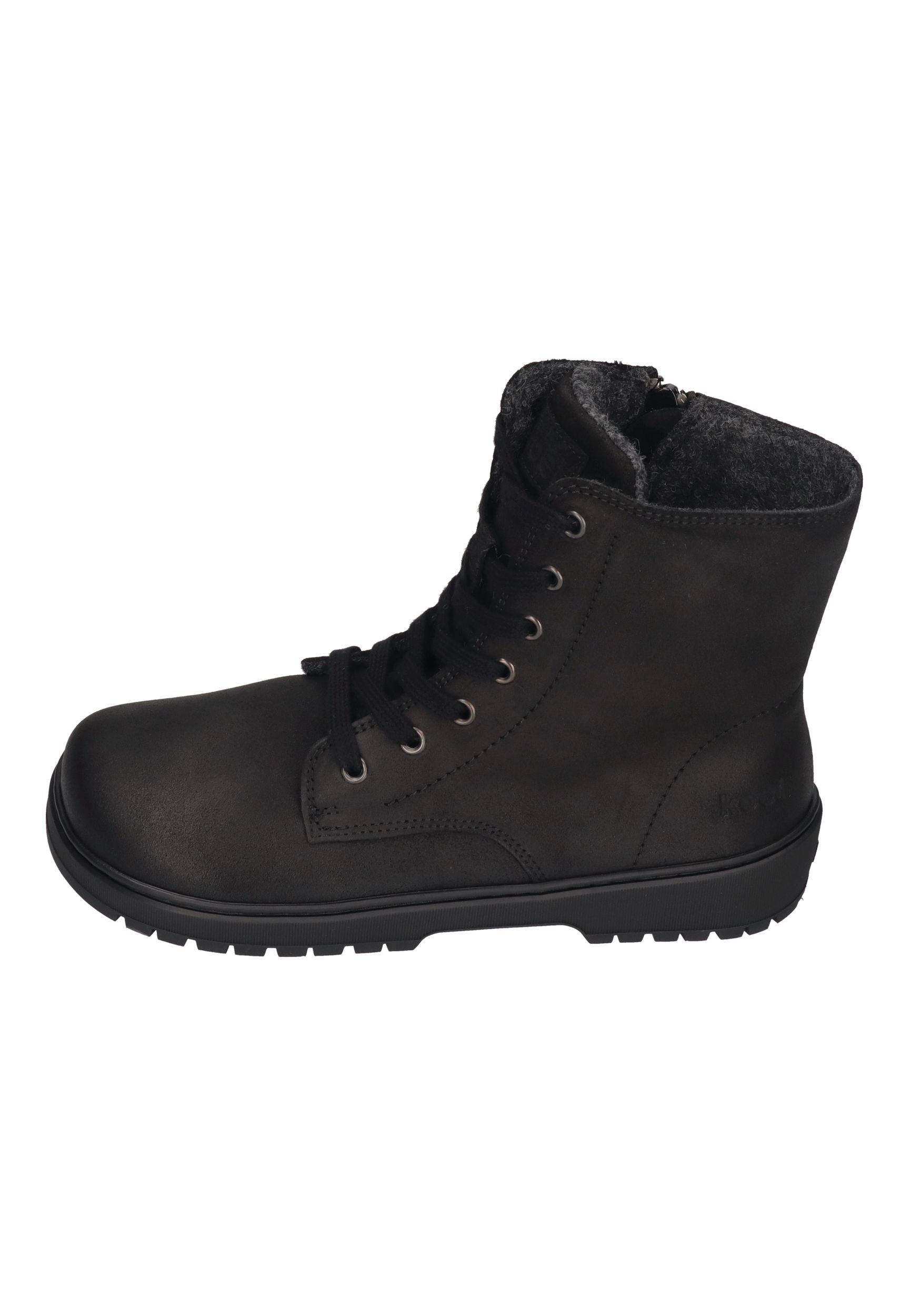 KOEL Damen gefütterte Barefoot Schnürboots GALYON FELT black