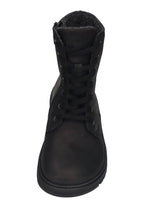 KOEL Damen gefütterte Barefoot Schnürboots GALYON FELT black