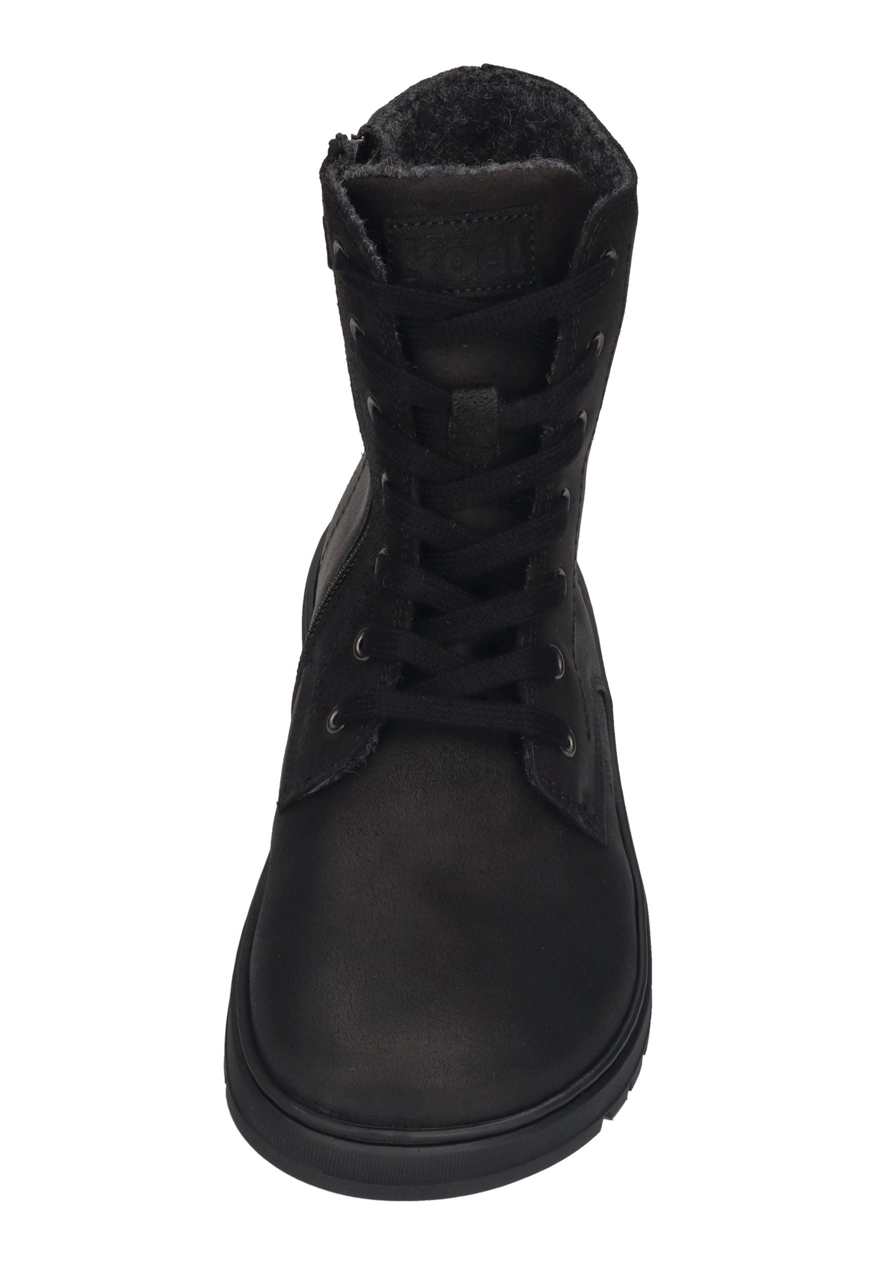 KOEL Damen gefütterte Barefoot Schnürboots GALYON FELT black