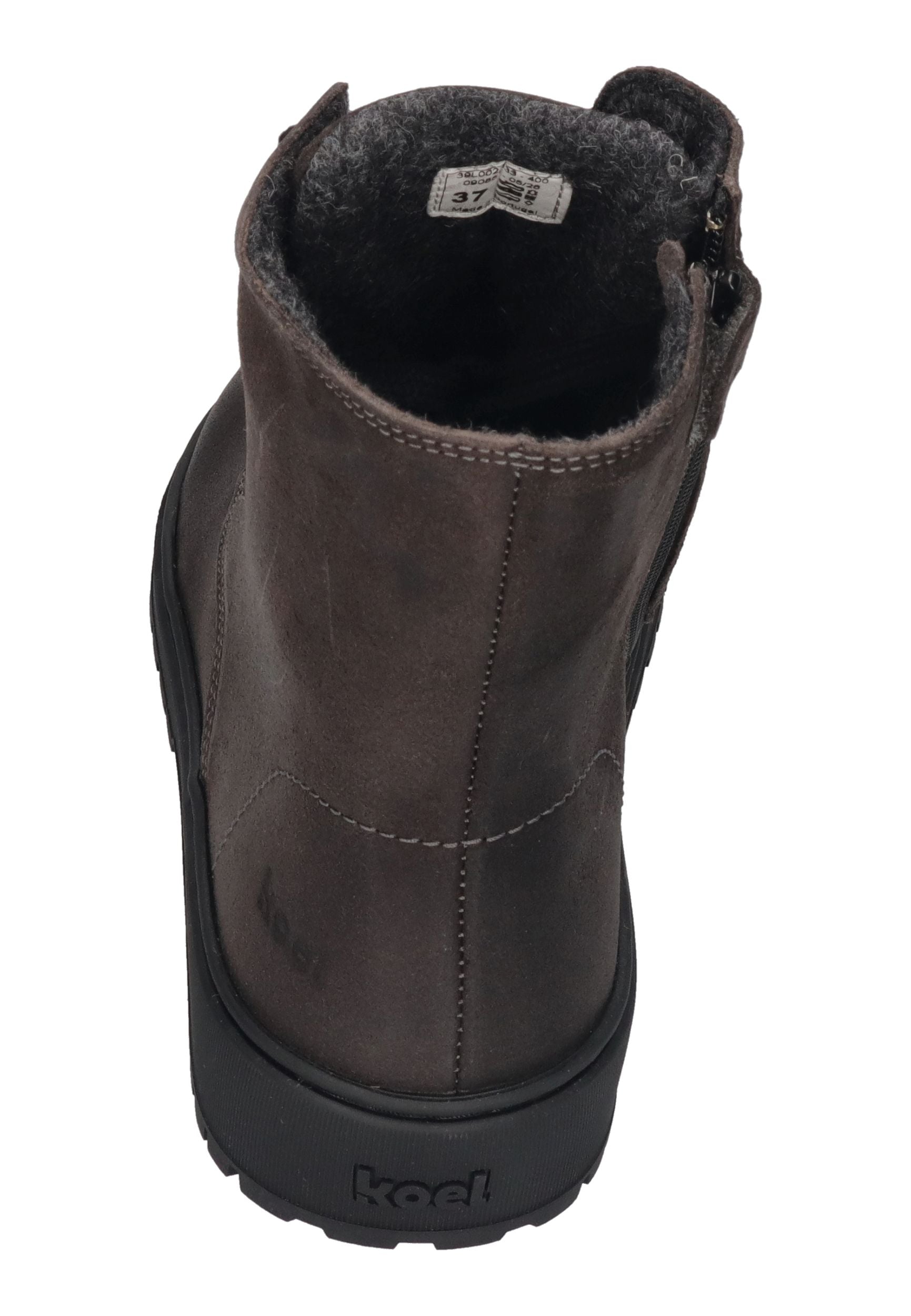 KOEL Damen gefütterte Barefoot Schnürboots GALYON FELT dark grey