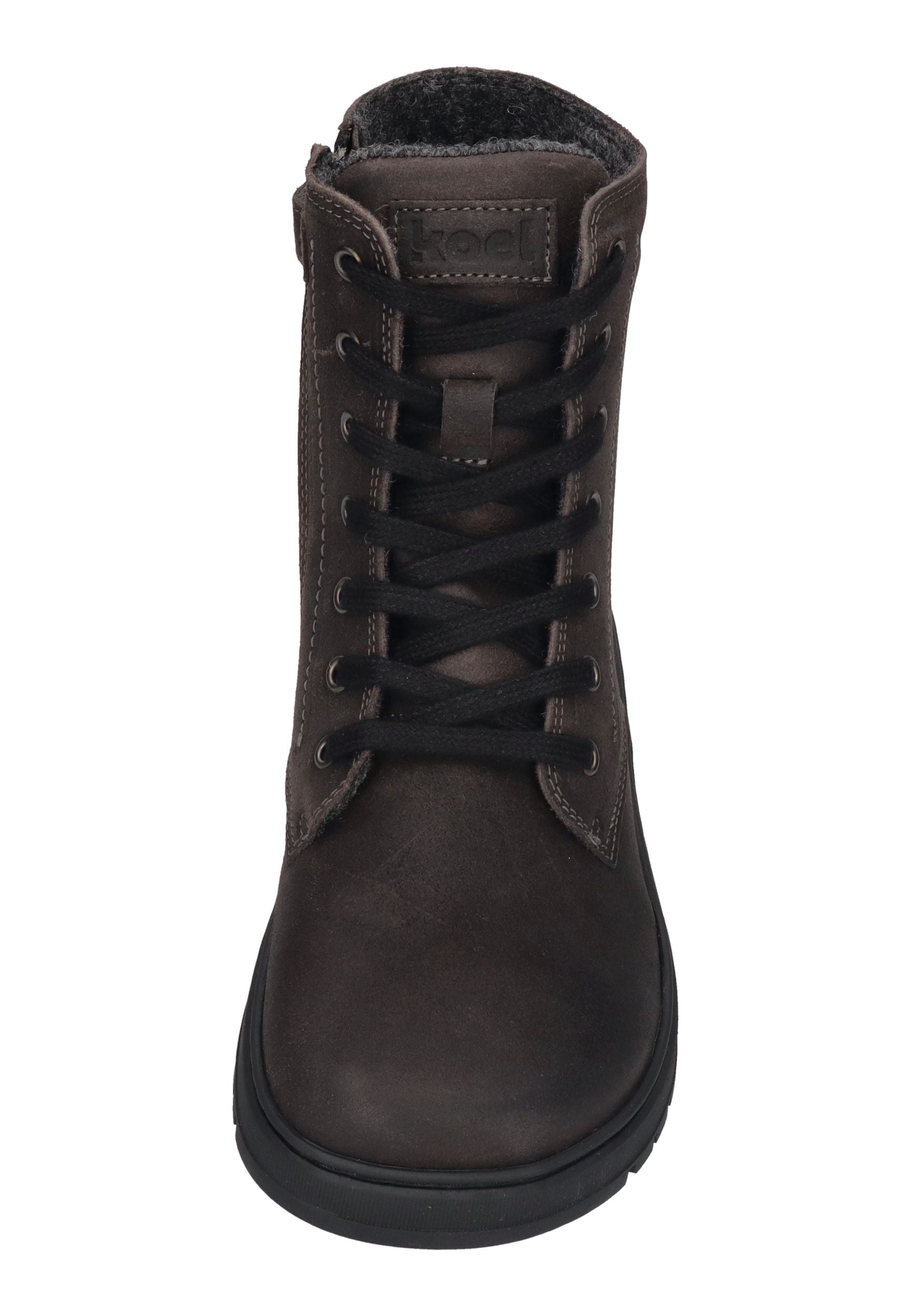 KOEL Damen gefütterte Barefoot Schnürboots GALYON FELT dark grey