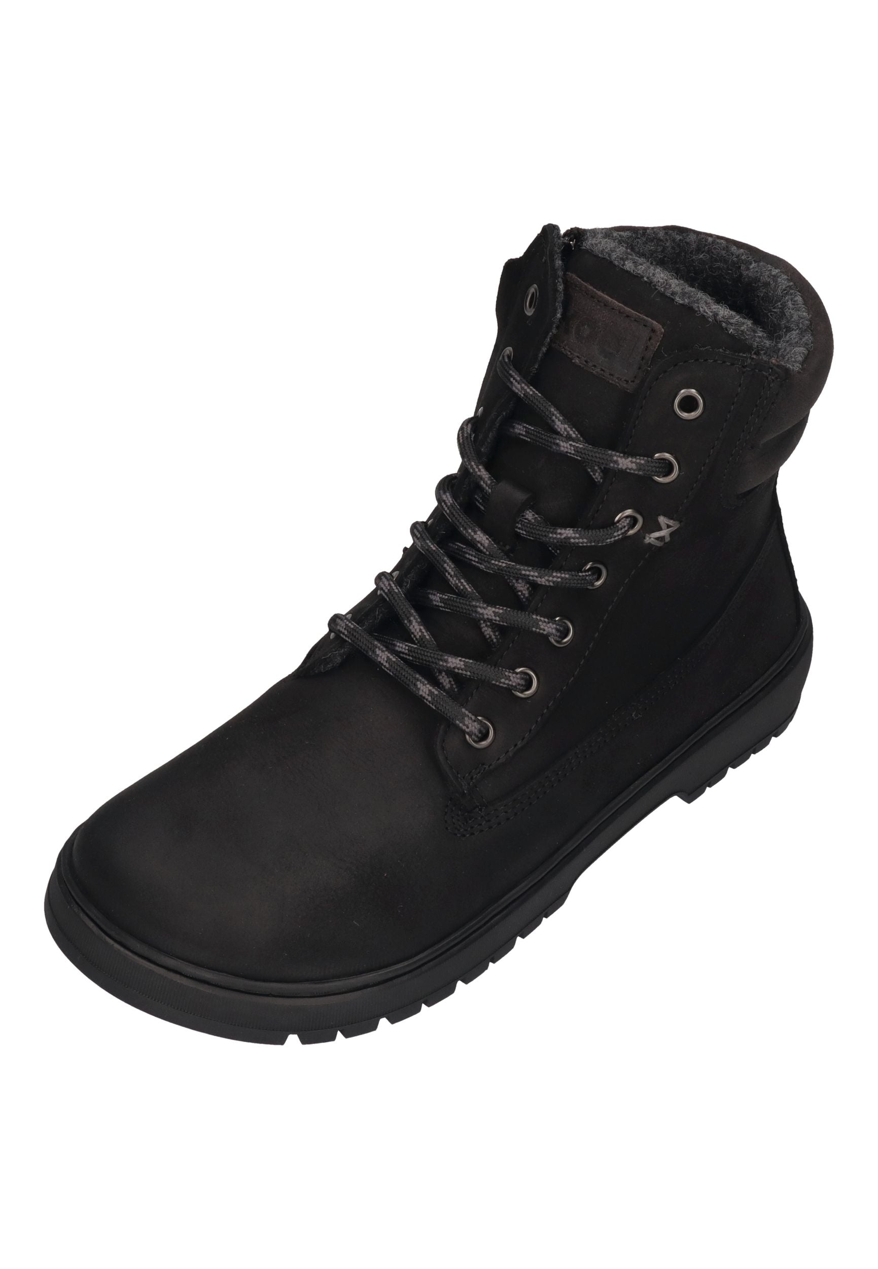 KOEL Damen gefütterte Barefoot Schnürboots GRAVON FELT black