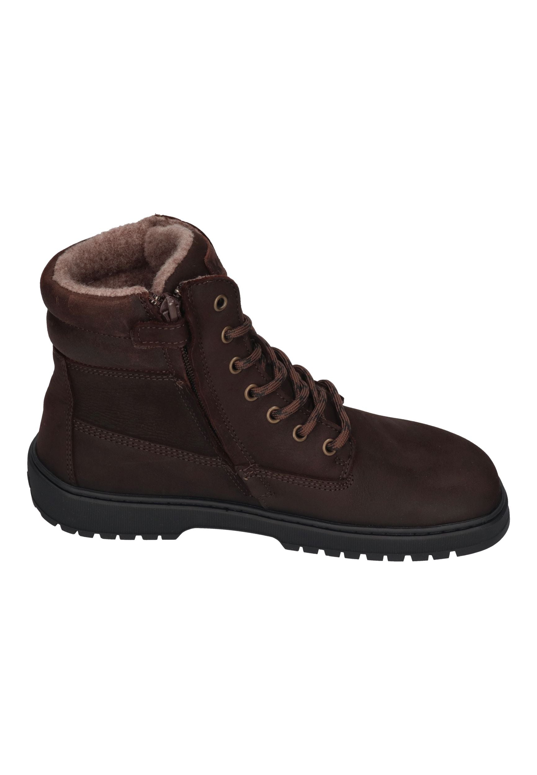KOEL Damen gefütterte Barefoot Schnürboots GRAVON FELT brown