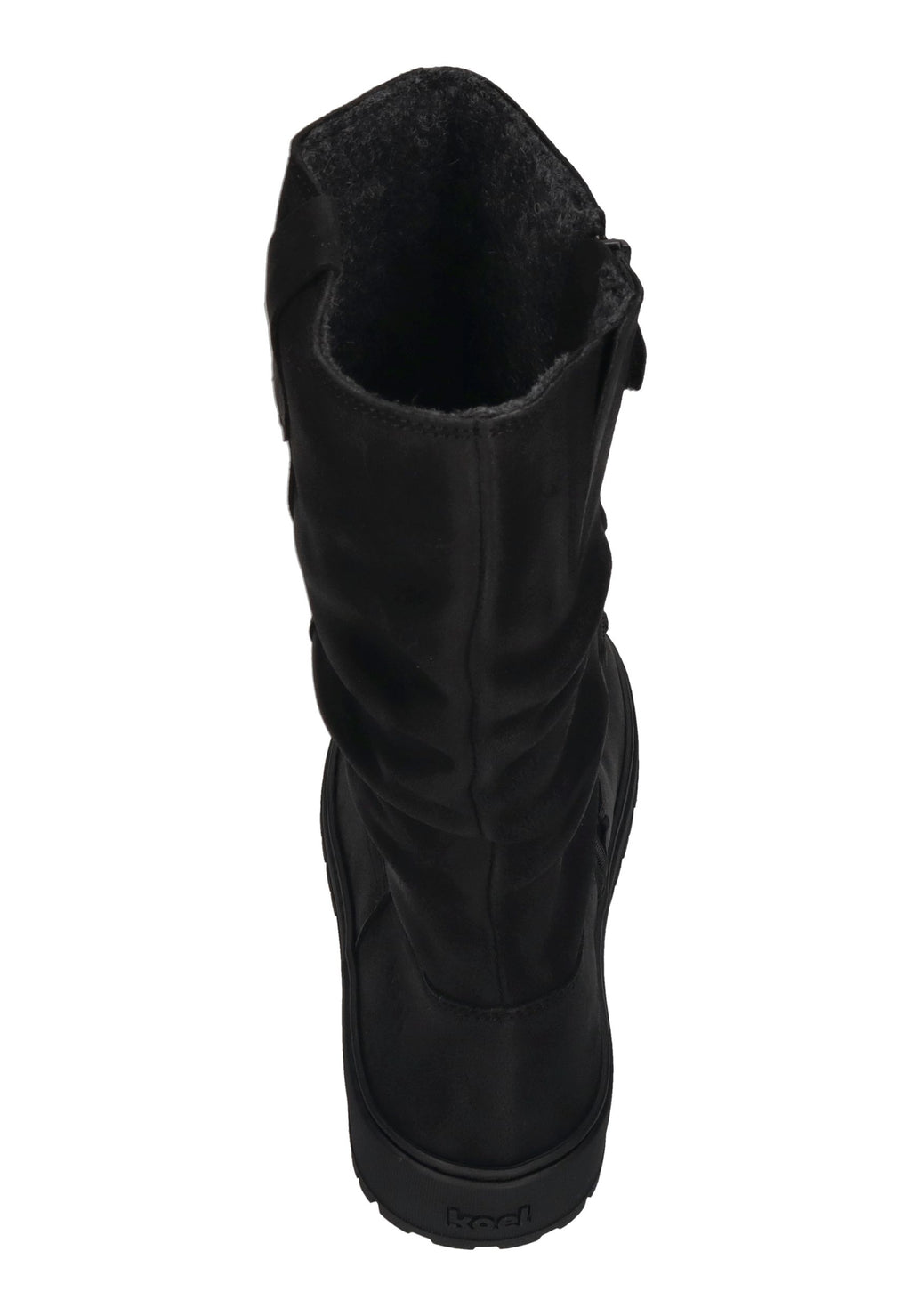 KOEL Damen gefütterte Barefoot Stiefel GLYRA FELT black