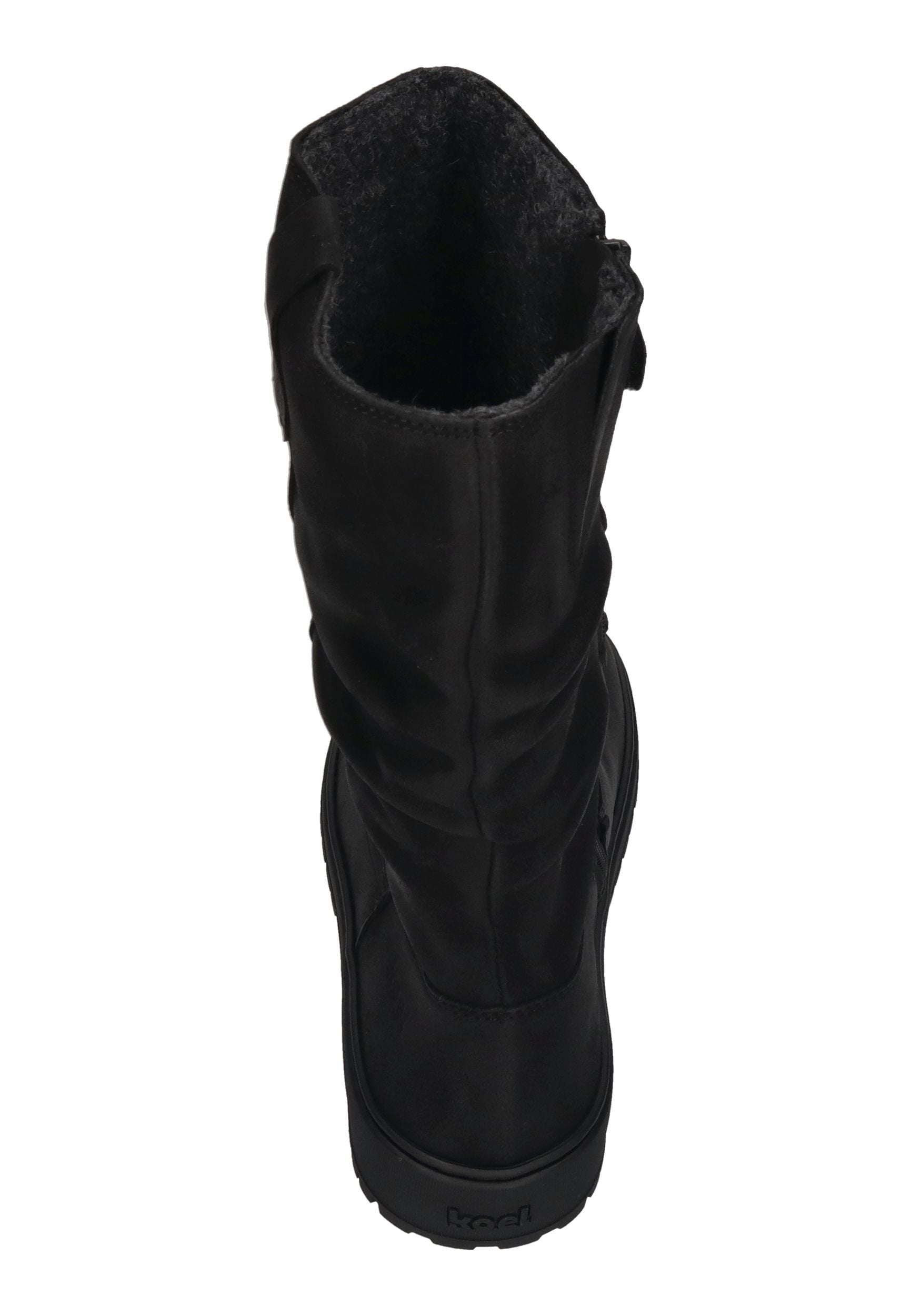 KOEL Damen gefütterte Barefoot Stiefel GLYRA FELT black