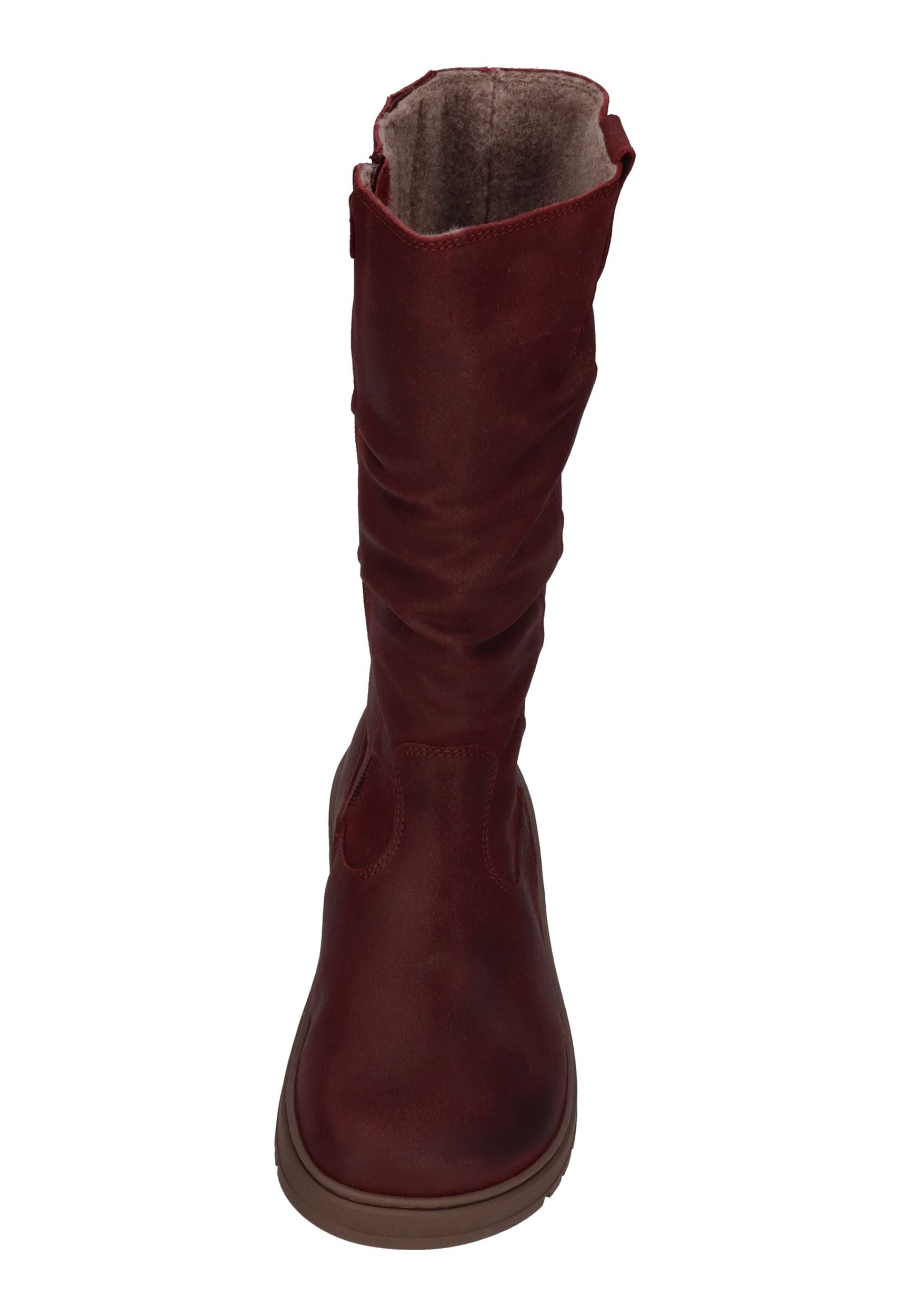 KOEL Damen gefütterte Barefoot Stiefel GLYRA FELT bordo