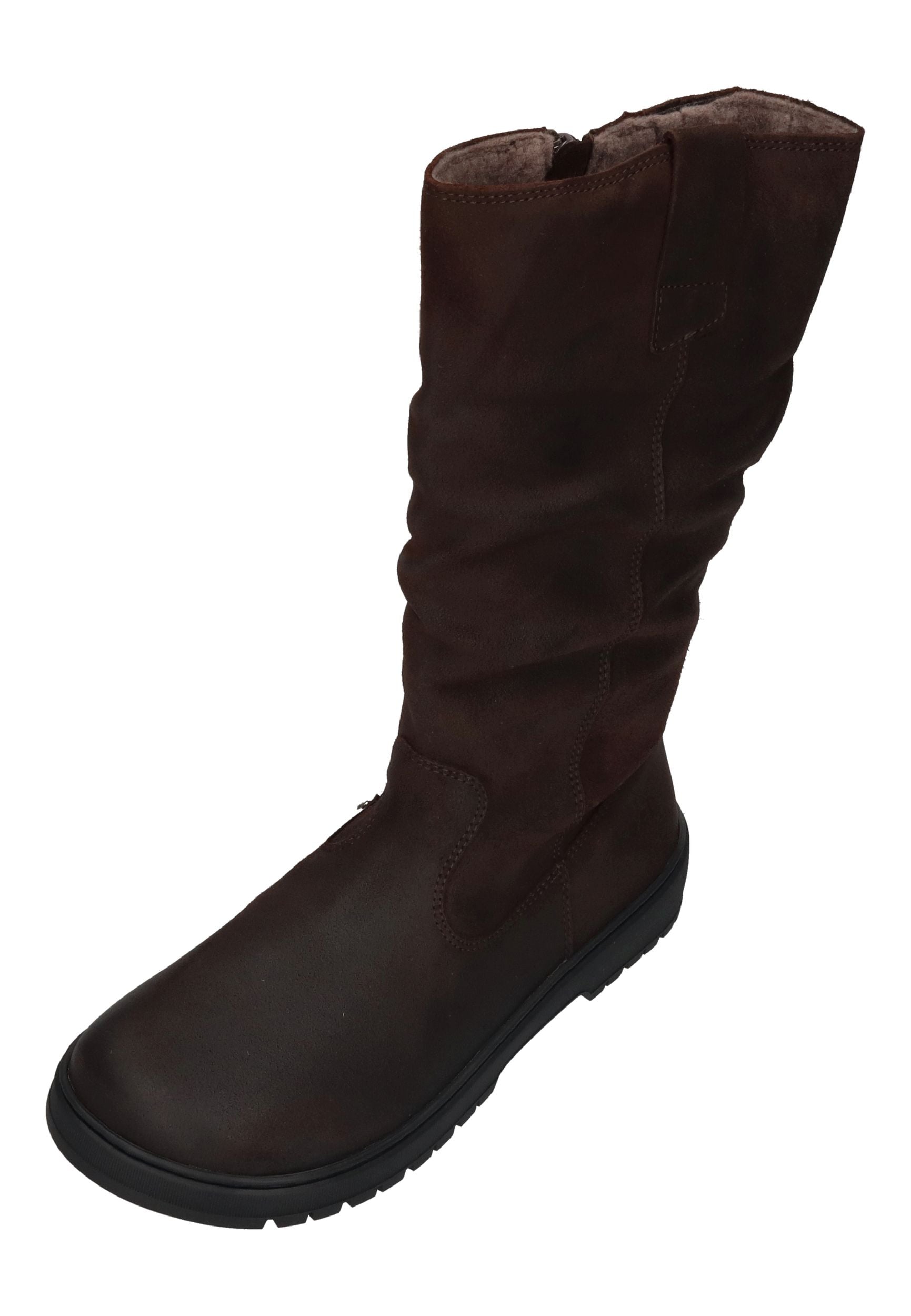 KOEL Damen gefütterte Barefoot Stiefel GLYRA FELT chocolate
