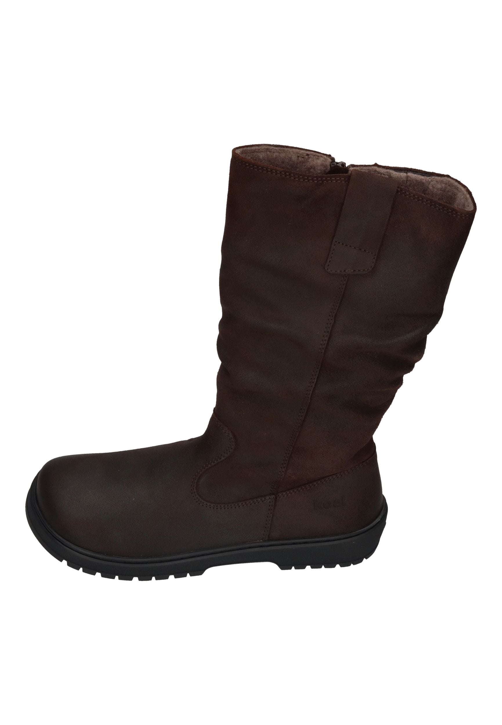 KOEL Damen gefütterte Barefoot Stiefel GLYRA FELT chocolate