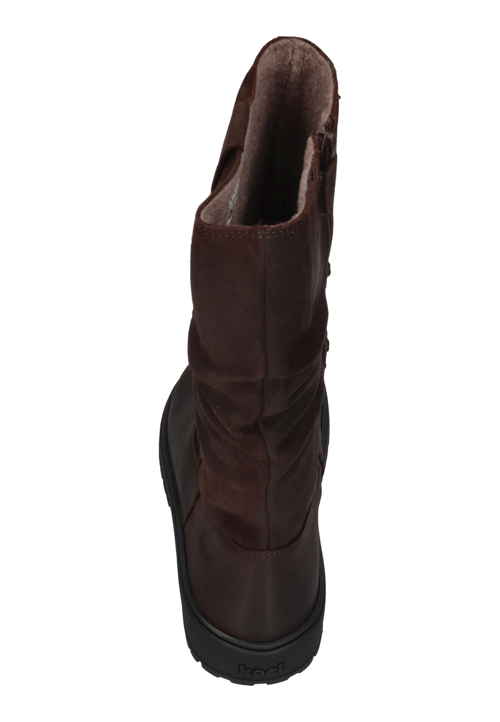 KOEL Damen gefütterte Barefoot Stiefel GLYRA FELT chocolate
