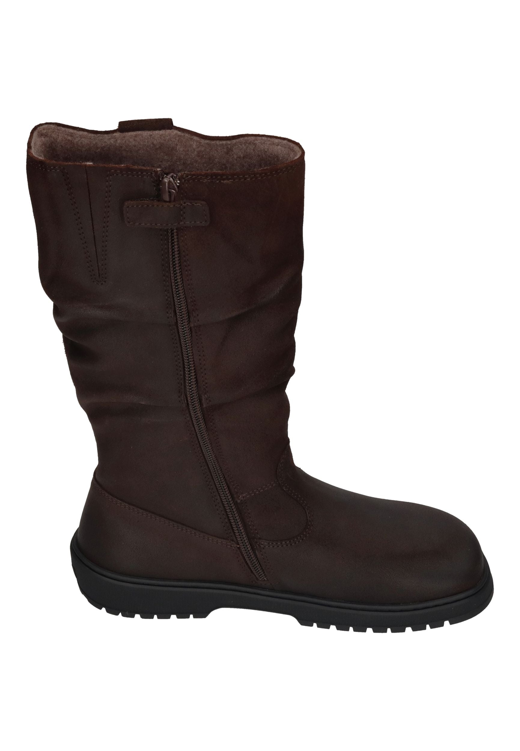 KOEL Damen gefütterte Barefoot Stiefel GLYRA FELT chocolate