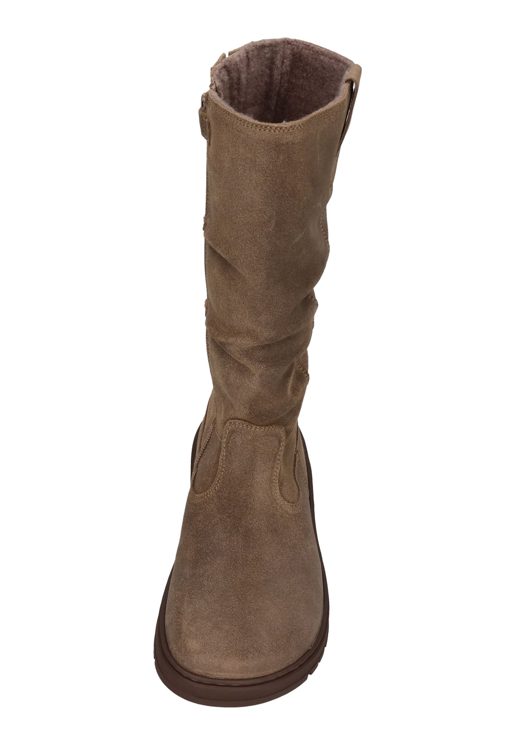 KOEL Damen gefütterte Barefoot Stiefel GLYRA FELT taupe