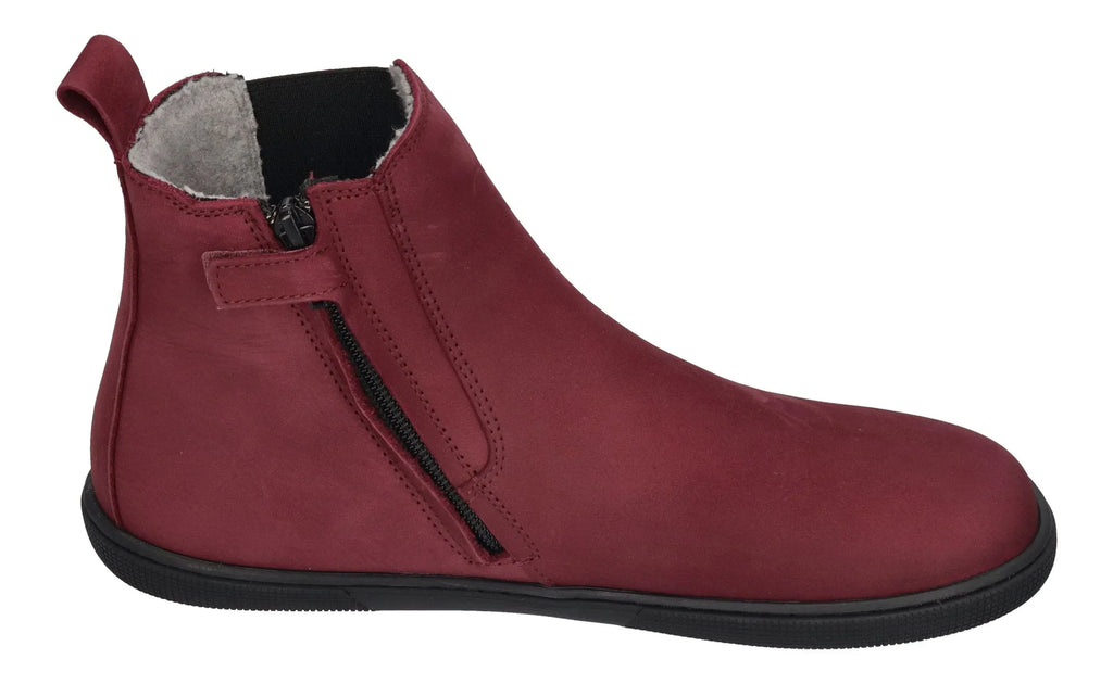 KOEL Damenschuhe - Barefoot Booties FILAS MERINO bordo