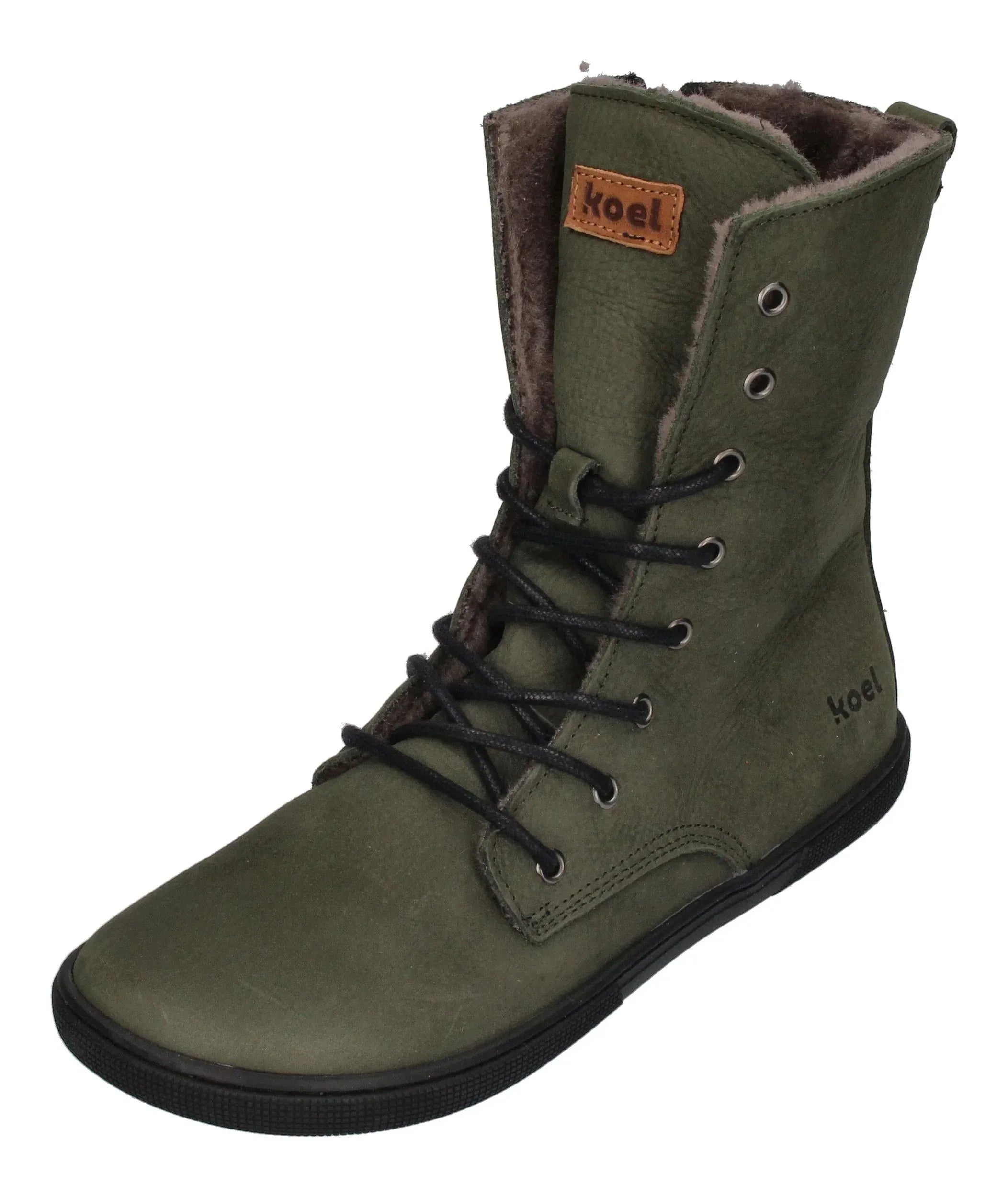 KOEL Damen Barefoot Booties mit Lammwolle FARO - khaki-0