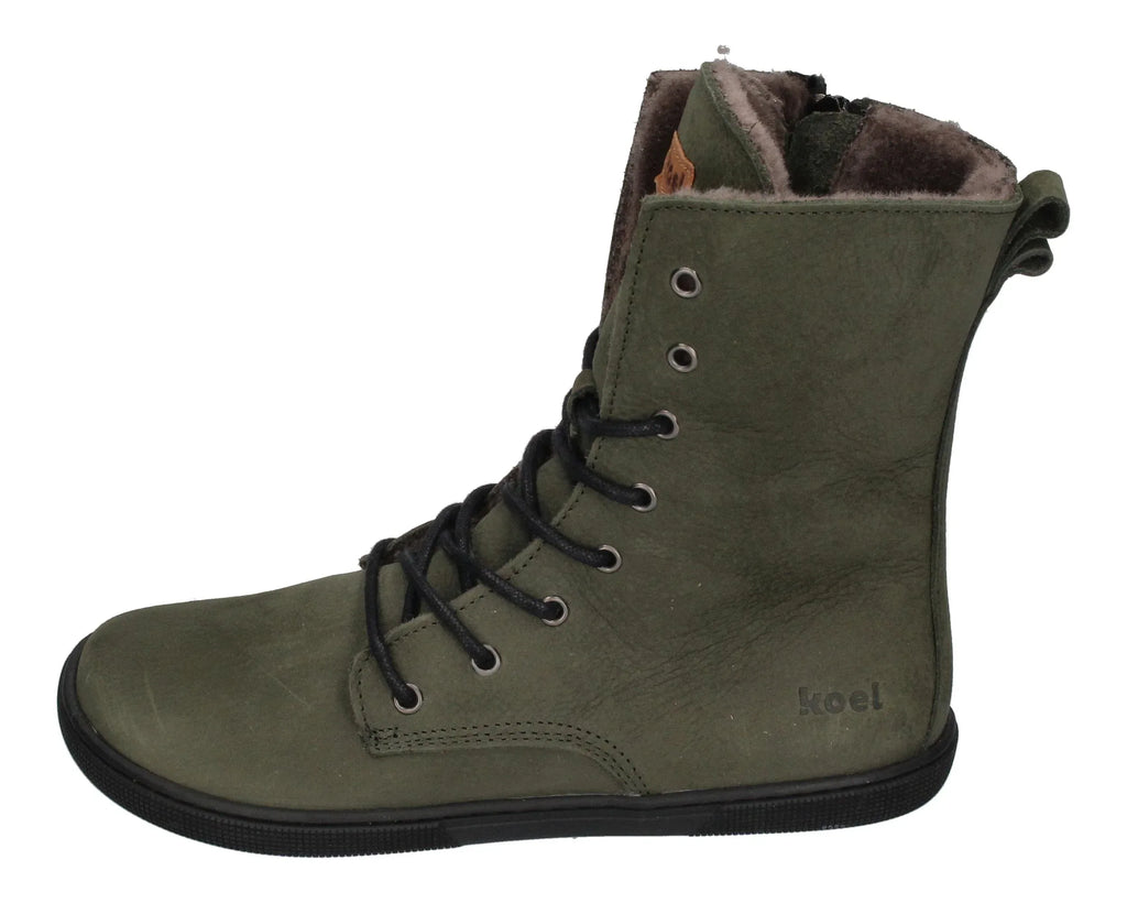 KOEL Damen Barefoot Booties mit Lammwolle FARO - khaki-1