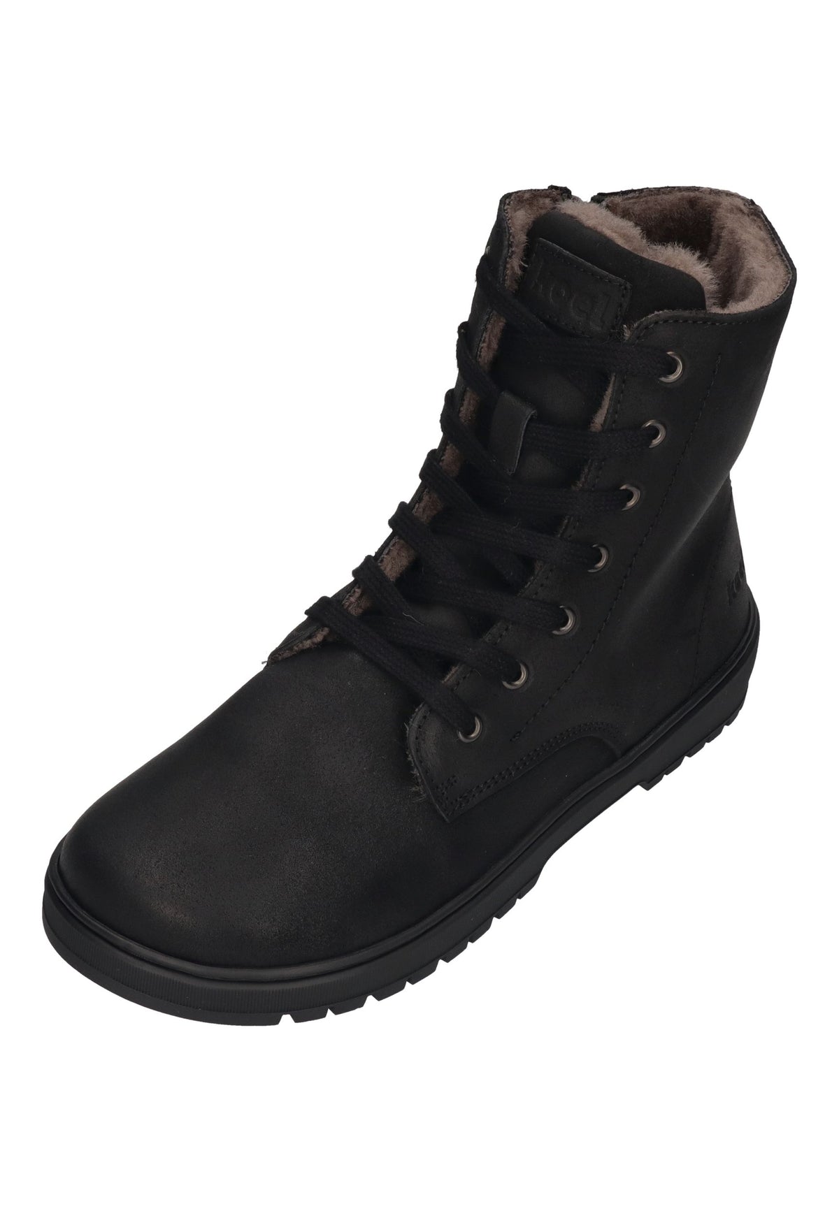 KOEL Damen gefütterte Barefoot Schnürboots GALYON WOOL black