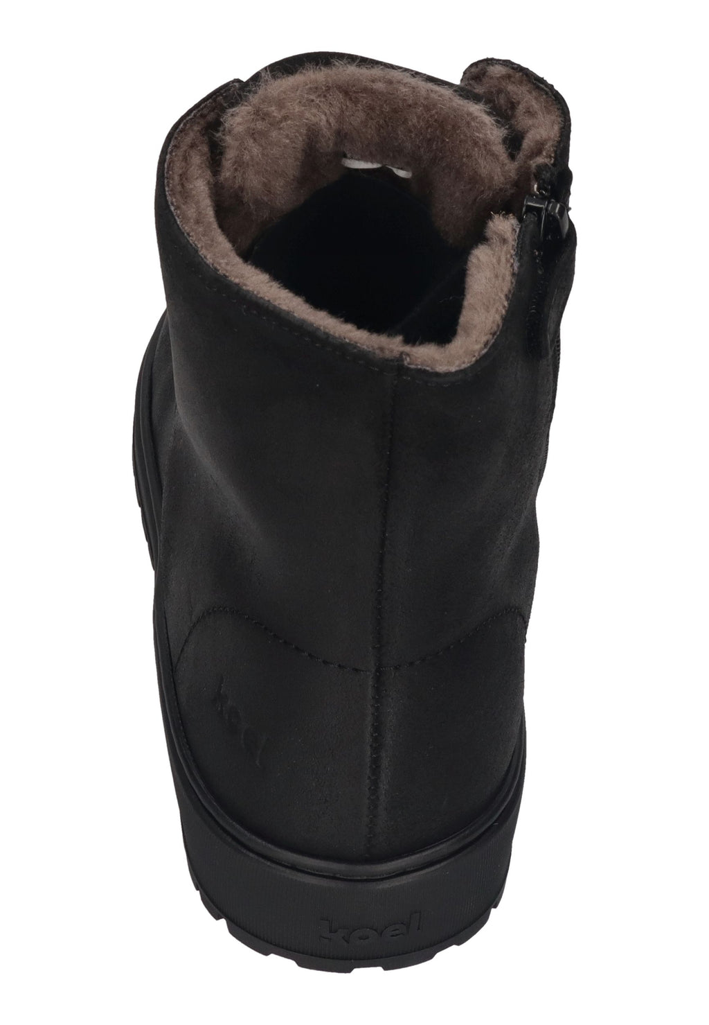 KOEL Damen gefütterte Barefoot Schnürboots GALYON WOOL black