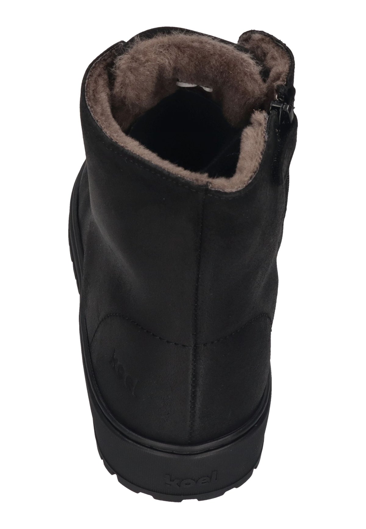 KOEL Damen gefütterte Barefoot Schnürboots GALYON WOOL black