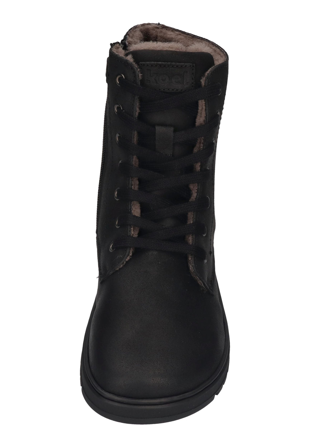 KOEL Damen gefütterte Barefoot Schnürboots GALYON WOOL black