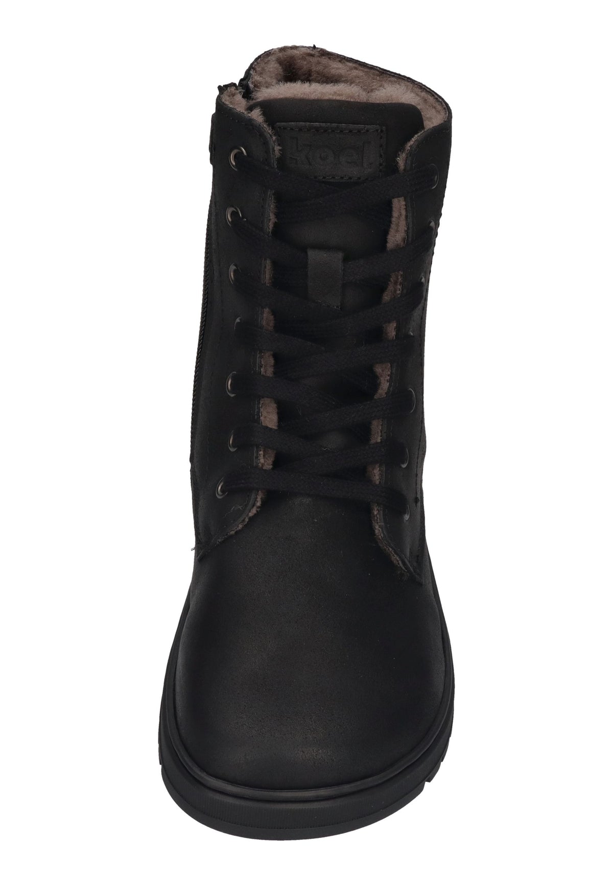 KOEL Damen gefütterte Barefoot Schnürboots GALYON WOOL black