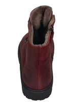 KOEL Damen gefütterte Barefoot Schnürboots GALYON WOOL bordo