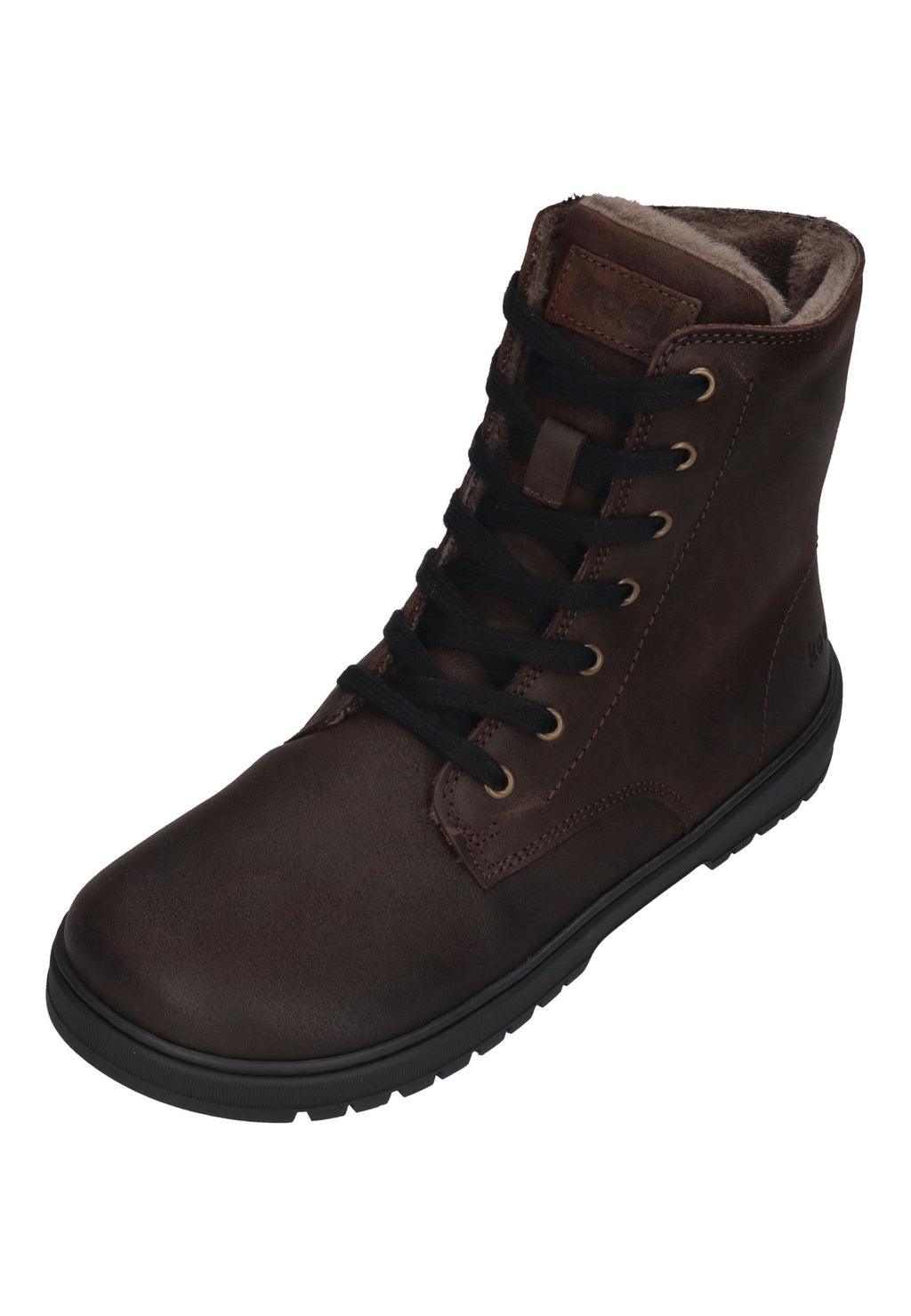 KOEL Damen gefütterte Barefoot Schnürboots GALYON WOOL chocolate
