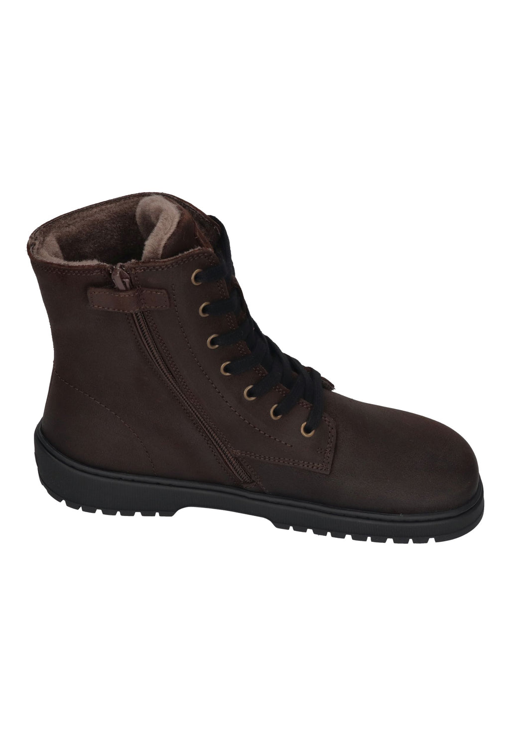 KOEL Damen gefütterte Barefoot Schnürboots GALYON WOOL chocolate