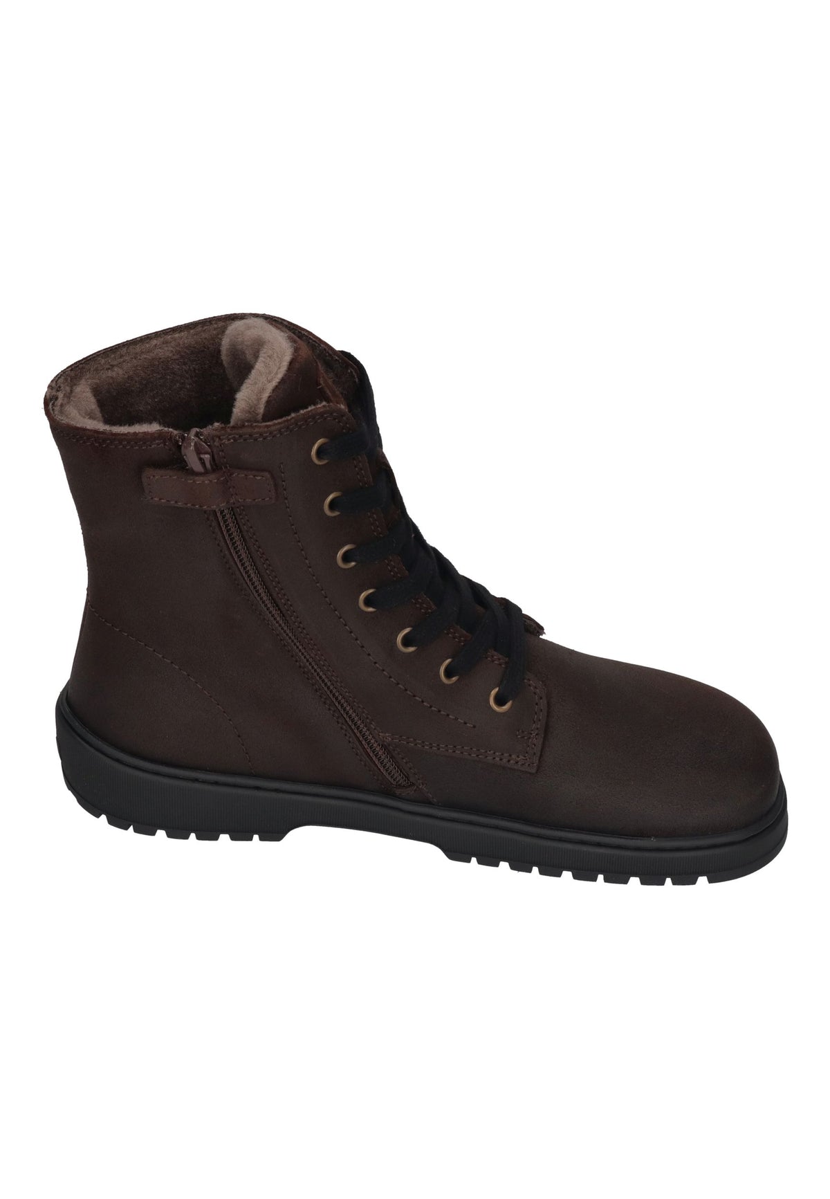 KOEL Damen gefütterte Barefoot Schnürboots GALYON WOOL chocolate