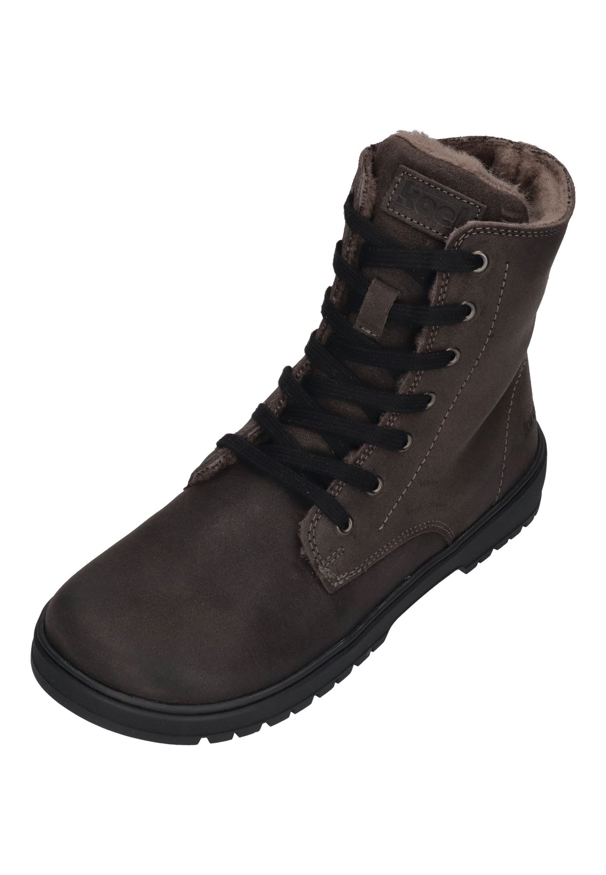 KOEL Damen gefütterte Barefoot Schnürboots GALYON WOOL dark grey