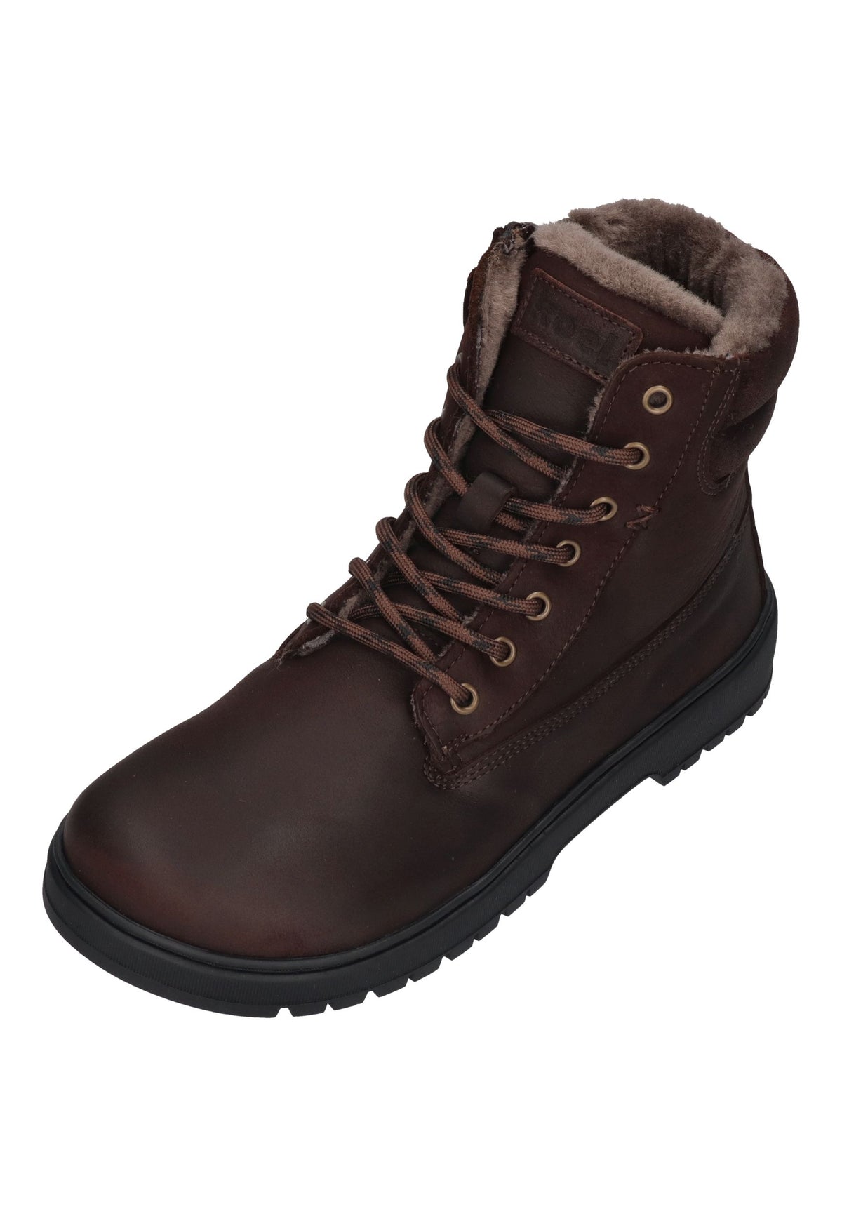 KOEL Damen gefütterte Barefoot Schnürboots GRAVON WOOL brown