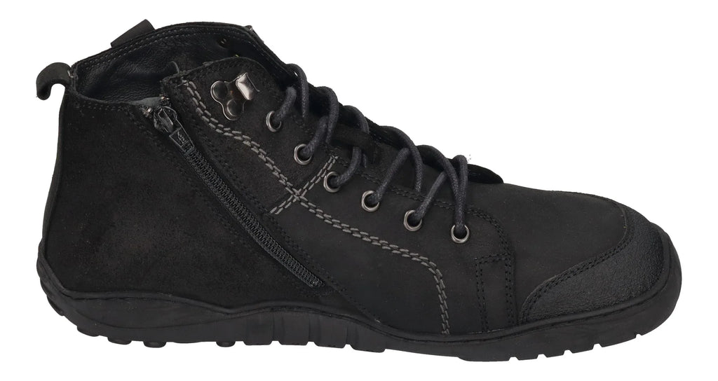 KOEL Herrenschuhe Barefoot Boots PAX LEATHER - black