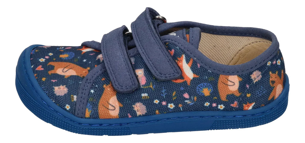 KOEL Kinder Barefoot vegane Sneakers DUD PRINT bear blue