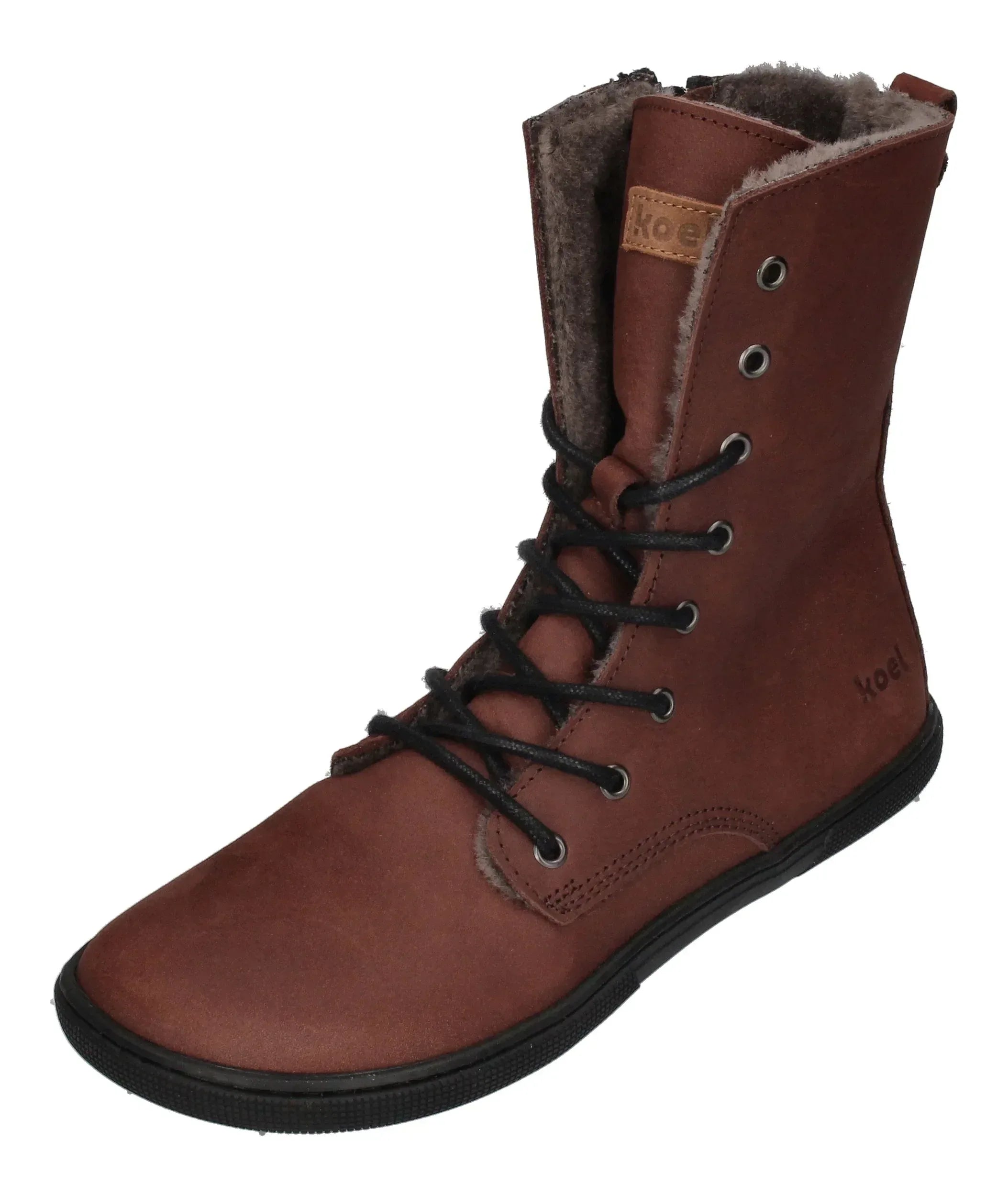 KOEL Damen Barefoot Booties mit Lammwolle FARO choco-0