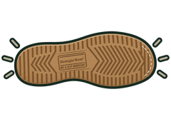 Icon einer markanten Georgia Boot Laufsohle mit Profil