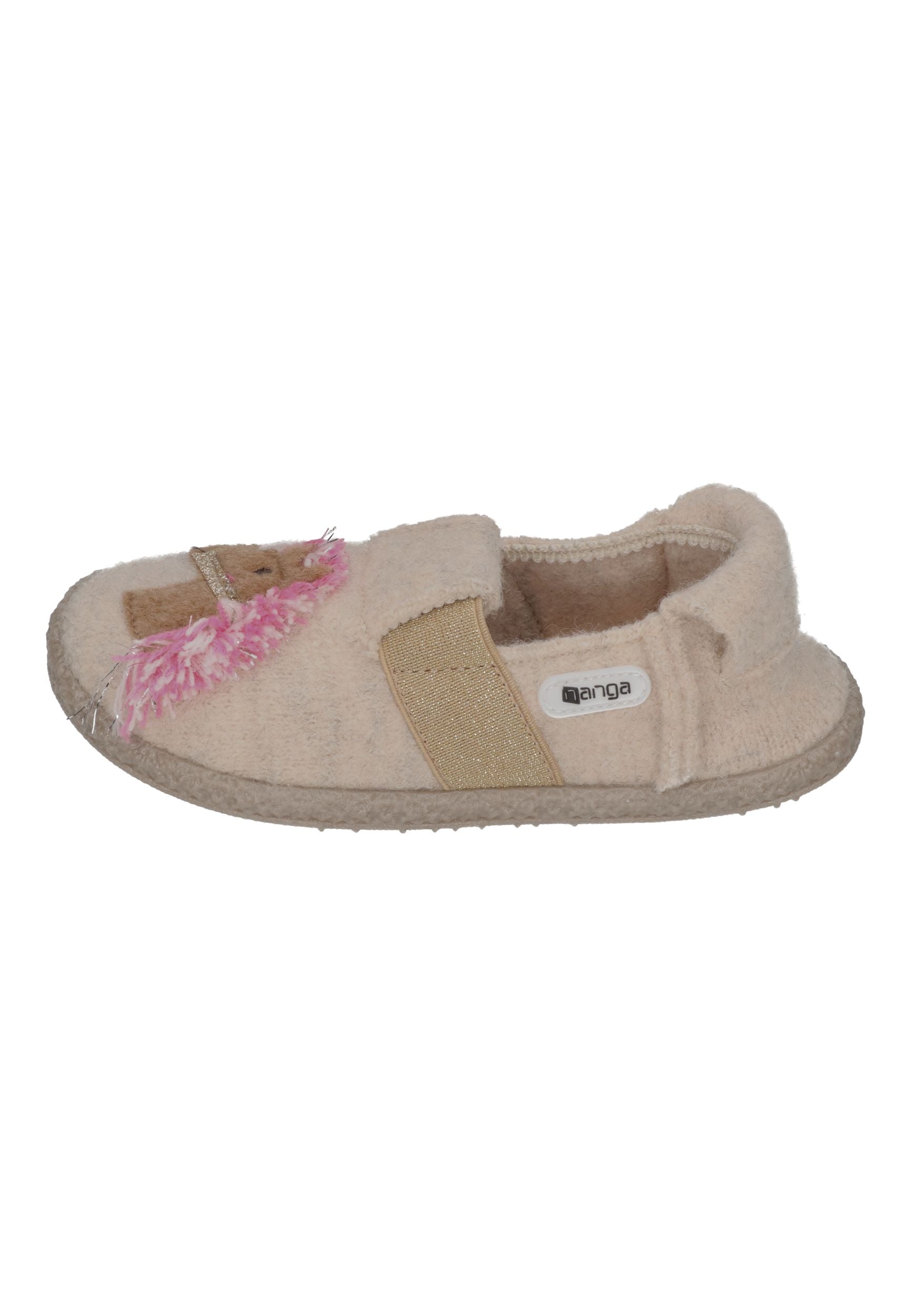 NANGA Kinder Hausschuhe Schurwolle LITTLE HORSE 2.0 beige melé