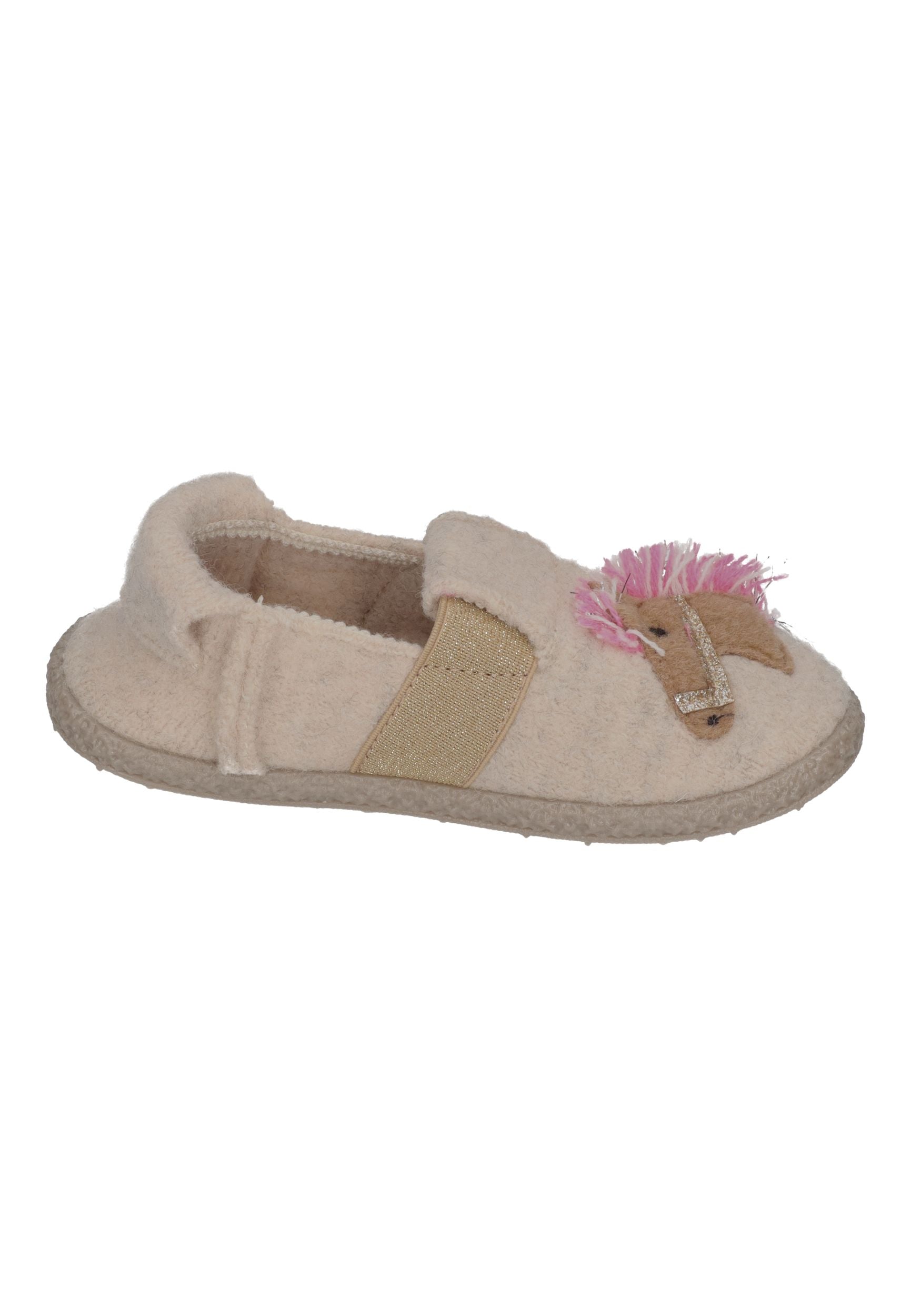 NANGA Kinder Hausschuhe Schurwolle LITTLE HORSE 2.0 beige melé