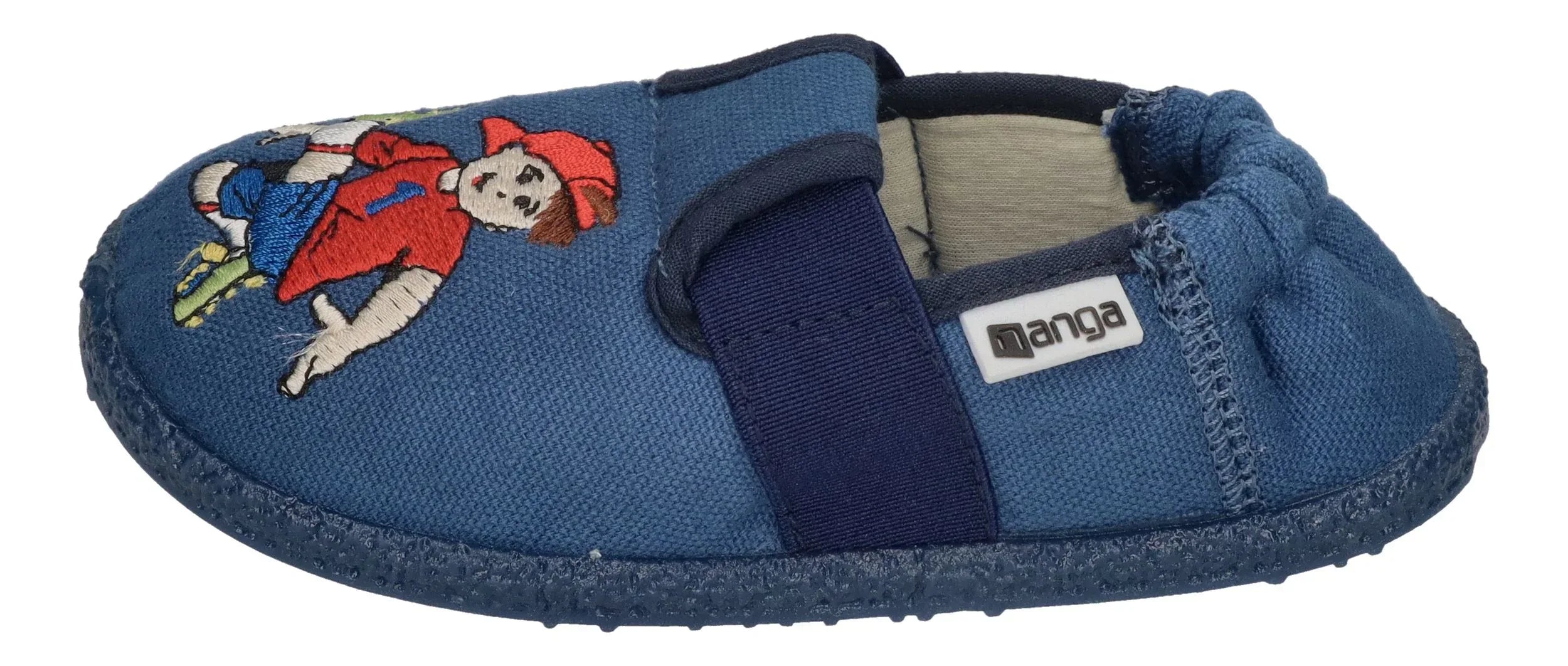 NANGA Kinder - Hausschuhe FUSSBALLER 2.0 mittelblau