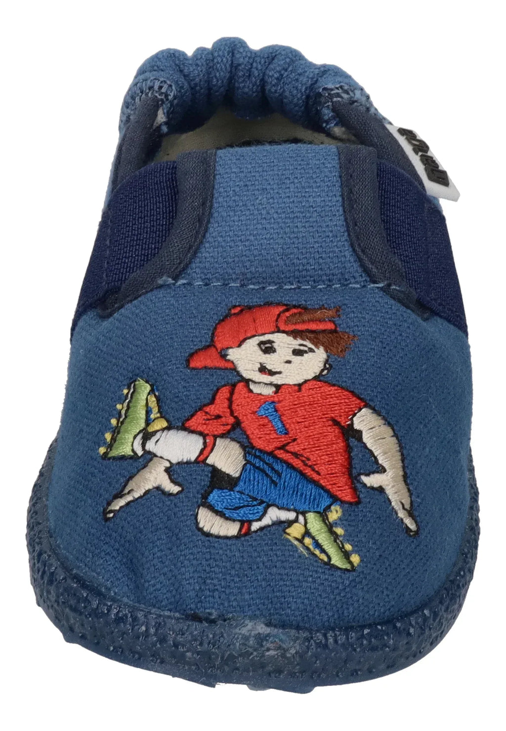 NANGA Kinder - Hausschuhe FUSSBALLER 2.0 mittelblau