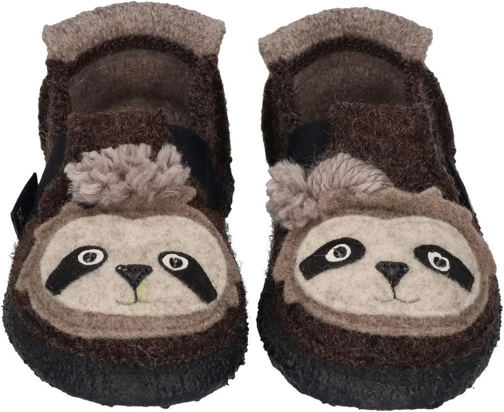 NANGA Kinder - Hausschuhe SHAGGY SLOTH - braun 80
