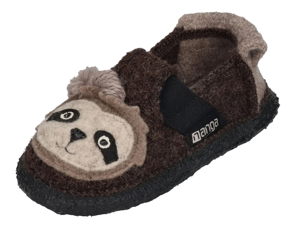 NANGA Kinder - Hausschuhe SHAGGY SLOTH - braun 80