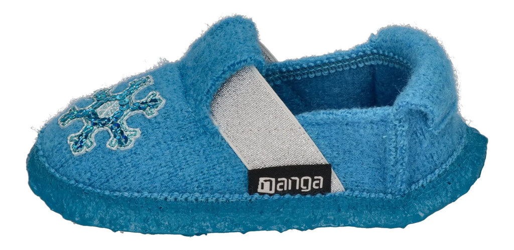 NANGA Kinder - Hausschuhe SNOWFLAKE - türkis