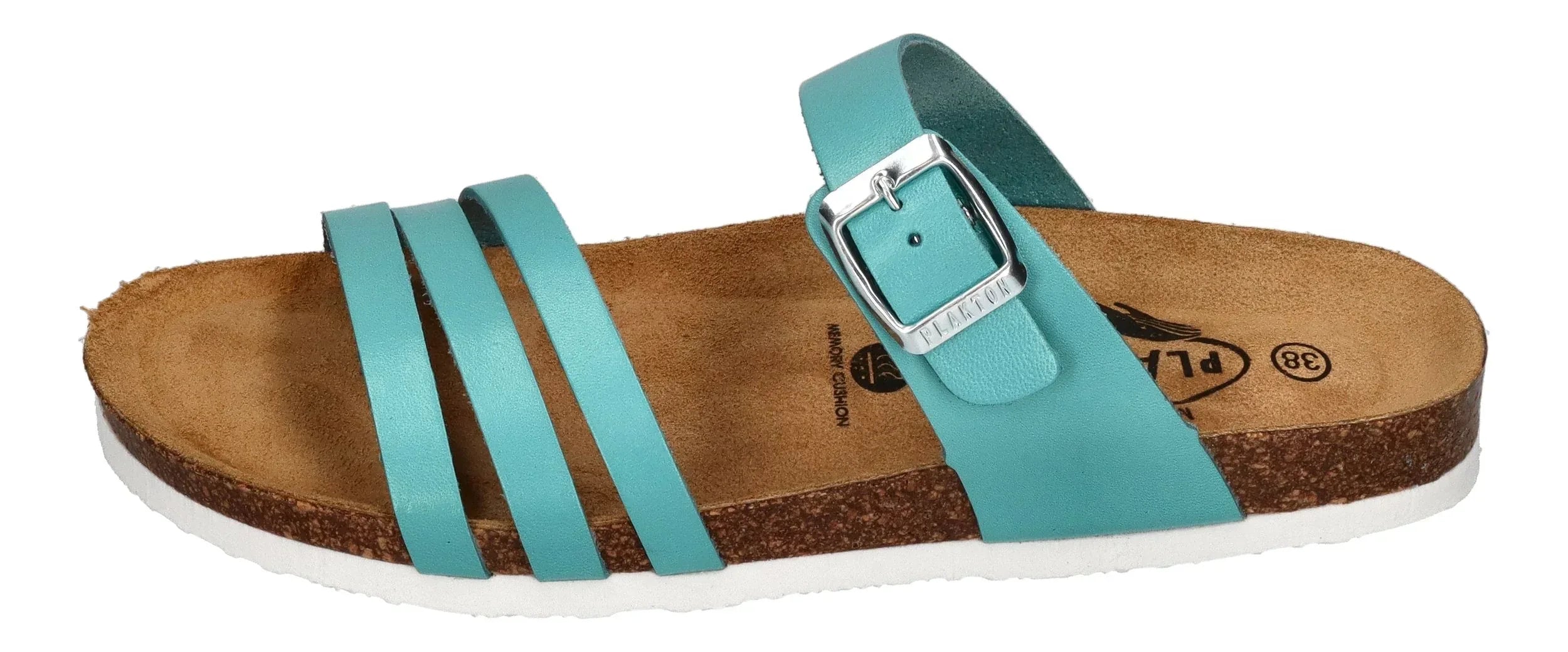 PLAKTON Damen Pantoletten BERTA 185862 aqua