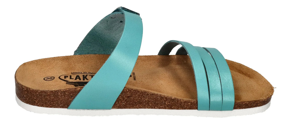 PLAKTON Damen Pantoletten BERTA 185862 aqua