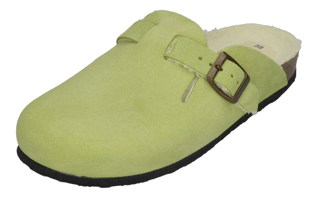 PLAKTON Damen Clogs BLOGG WOOL 181539 cesped