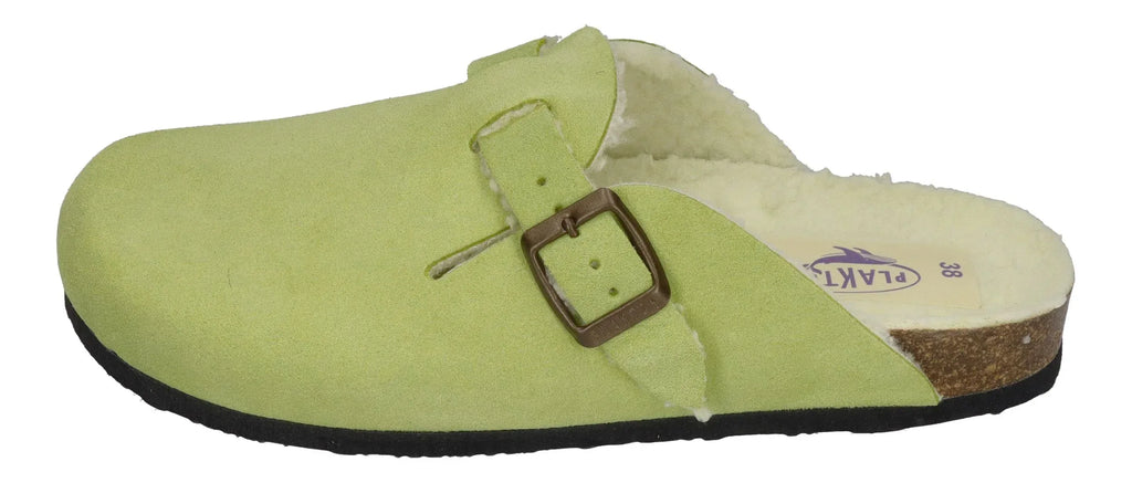 PLAKTON Damen Clogs BLOGG WOOL 181539 cesped
