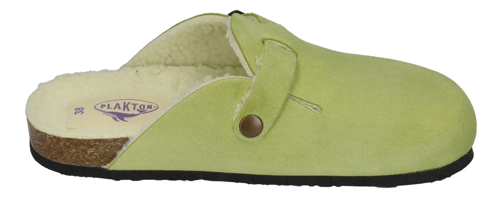 PLAKTON Damen Clogs BLOGG WOOL 181539 cesped