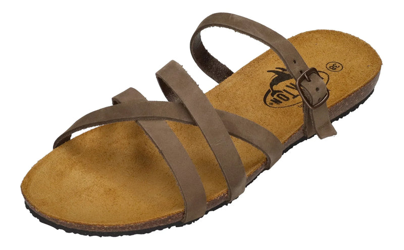 PLAKTON Damen Pantoletten MAM AISHA 571025 kaki