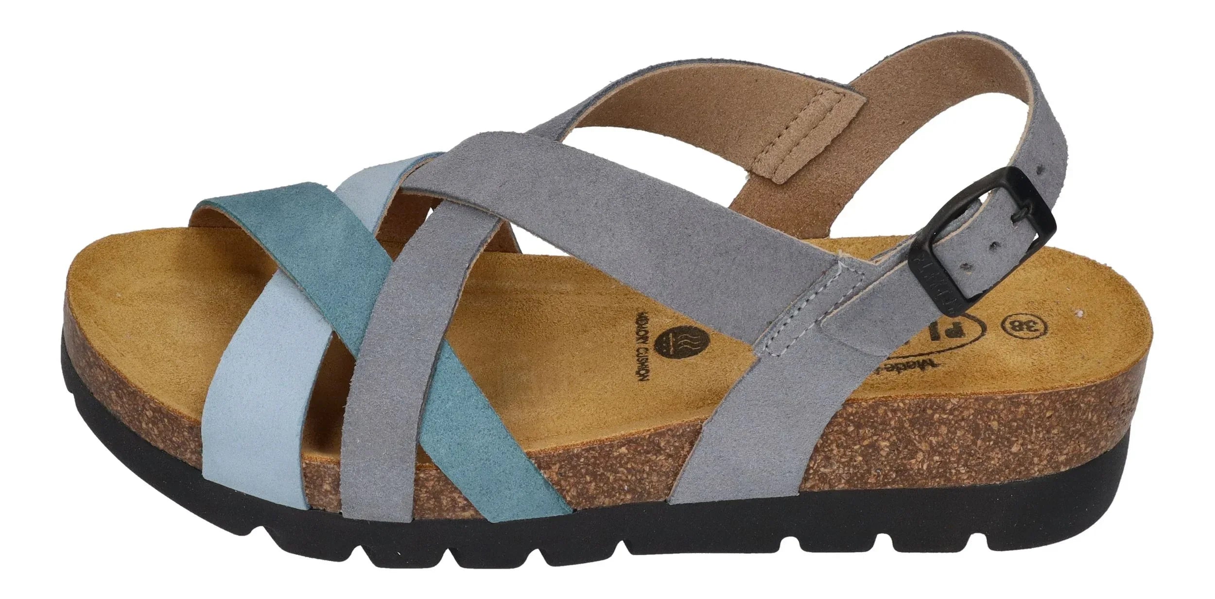 PLAKTON Damen Sandaletten COMPAS 355888 nube denim