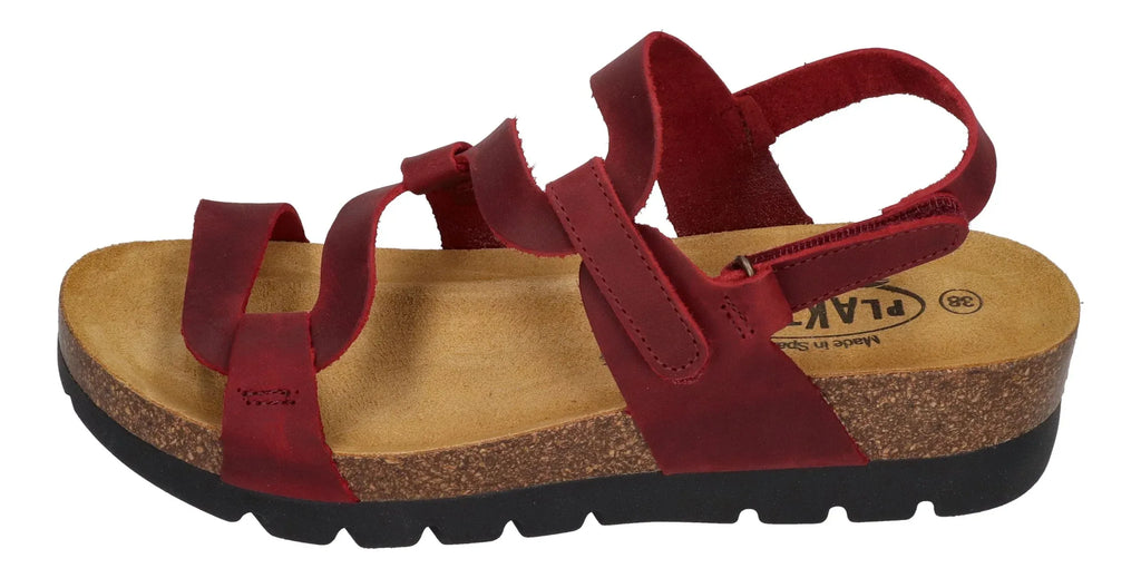 PLAKTON Damen Sandaletten CURVI 352005 rojo