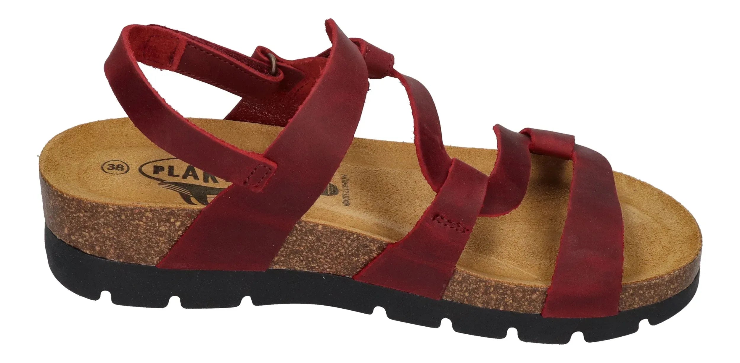 PLAKTON Damen Sandaletten CURVI 352005 rojo